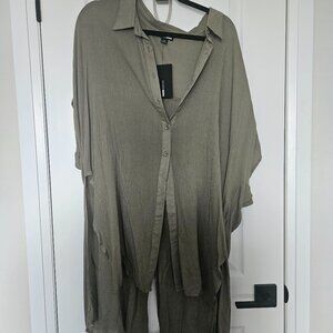 NWT Fashion Nova (3X) Lily Front Button Up Top